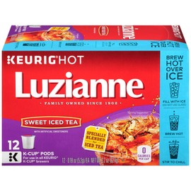 Luzianne Sweet Iced Tea, Single Serve K-Cup Pods, 12 Count