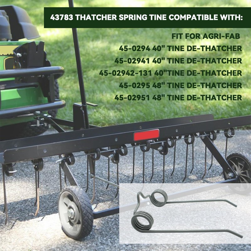 CADOAHJ 43783 Dethatcher Tines Replacement, Fit for Agri-Fab Craftsman De-Thatcher,