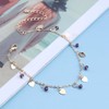 Atentuyi Heart Pendant Anklet Gold Dainty Crystal Ankle Bracelet Bohemian