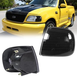 GTINTHEBOX Signal Light Smoked Housing Assembly for 1997-2003 Ford F-150/1997-2002 Ford Expedition / 1998 1999 F-250 Pickup Parking Corner Side Marker Turn Signal Lights ‎F75Z13200AC, F75Z13201AC