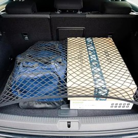 Pitlane Performance® Kofferraumnetz 80x60cm extra elastisch; Universal Auto Gepäcknetz; XXL Transportnetz zur optimalen Ladungssicherung für PKW, SUV, Kombi, Minivan, Wohnmobil oder Bollerwagen