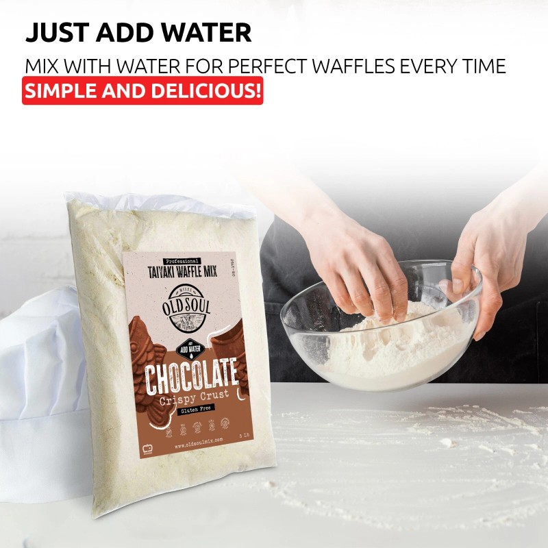 OldSoul Taiyaki Waffle Mix | Crispy | Chocolate | GLUTEN