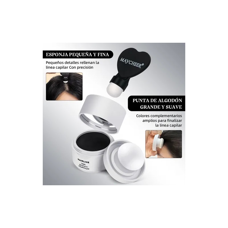 Polvo De Maquillaje De Fibra Capilar Cubre Raíz De Cabello