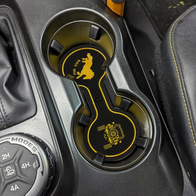 Car Cup Holder Coaster Compatible with Ford Bronco, Silicone Water