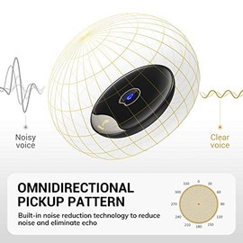 TONOR Micrófono de Conferencia USB, Mic Condensador de computadora omnidireccional, Micro de 360° con botón de Silencio para reuniones en línea, Llamada de Zoom, Chat por Skype, Plug & Play (TM20)