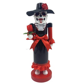 Santa's Workshop 14" Lady Day of The Dead Nutcracker, Red
