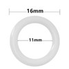 50pcs White Plastic Rings for Roman Shades 5/8"(16mm),Café Curtain Rings