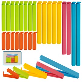 25 Pcs Food Bag Clips for Food Storage Bags. 5 Sizes & Colours - Very Useful for Keeping Food Fresh and Sealed. Convenient for Food and Sandwich Bags. (Pack of 25)