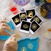 OLYCRAFT 9Pcs 1.6 Inch Chakra Stickers Yoga Lotus Sticker Golden