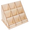 SHINEOFI Wooden Card Display Stand Display Shelves 3 Tiered Display
