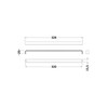 nuie H220 Modern Bathroom Furniture D Shaped Handle - 320mm