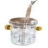 Eachave 0.45L/15.8oz Mini Glass Saucepan with Cover, Saucepans Glass Pot