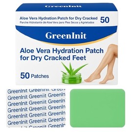Parche de gel de aloe vera natural de 50 unidades para pies, talones y manos agrietados secos. Parche de hidratación de algodón para alivio rápido del