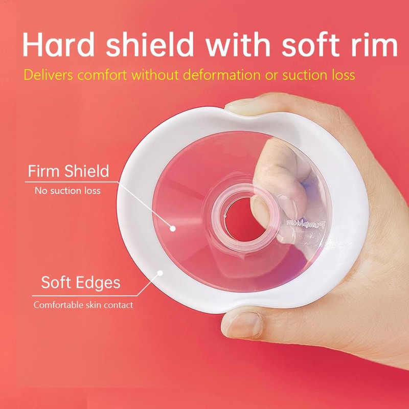 PumpMom-us 17mm Oval Flanges with Soft Rim Compatible with Spectra
