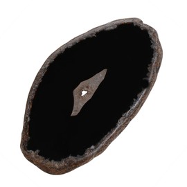 dssmboom Set of 10 Natural Agate Slice Stones for Home Decoration Place Card Irregular Geode Agate Stone for Jewelry Making Black