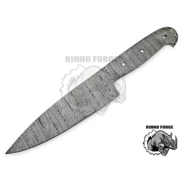 Rhino Forge 13.5 Damascus Chef knifeHandmade Chef Knife Blank Blade