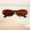 ADE WU Retro Oval Sunglasses 90s Designer Inspired Oval Frame