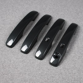 RQING for Ford Ranger 2024 Door Handle Cover Trims Carbon Fiber Pattern (with Keyless Entry System)