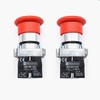22mm NC Red Mushroom Emergency Stop Push Button Switch 600V