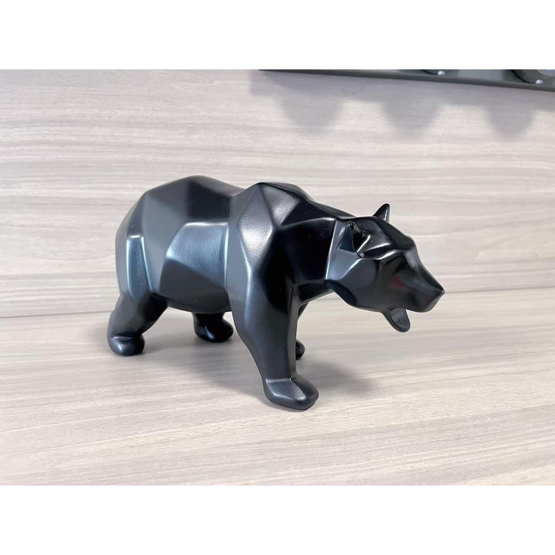 SMRTHMRT Abstract Geometric Sculptures,Creative Animals/Bear Statues Collectible Figurines for Home