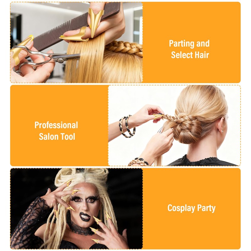 20PCS Stitch Braid Tool Finger, Hair Parting Tool for Women