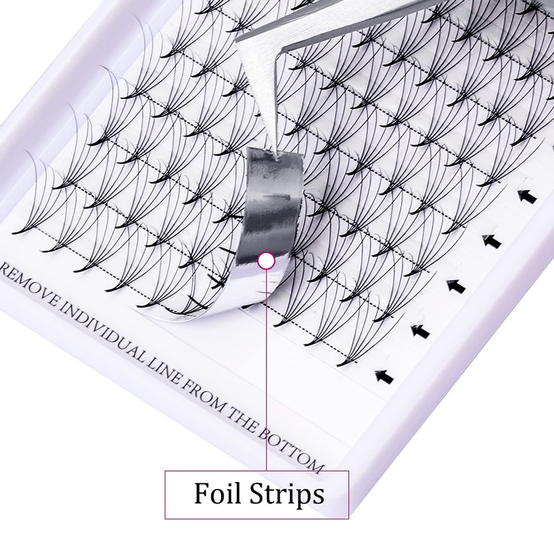 Volume Eyelashes, 5D, 0.07 mm, C curl, 11 mm, Volume