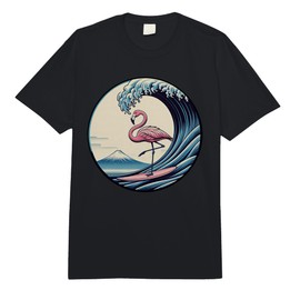 Funny Pink Flamingo Surfer Dude - Tropical Great Big Wave Comfort Colors Adult Heavyweight T-Shirt