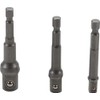 Kraftmann 8204 Electric Drill Adaptor Set, Silver, Set of 3