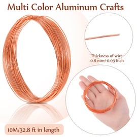 36 Rolls 20 Gauge 1180.8 Feet Craft Wire for Jewelry Floral Making Soft Metal Beading Wire Colored Aluminum Bendable Wire for DIY Craft Sculpting Gem Garden Art Supplies, 36 Colors