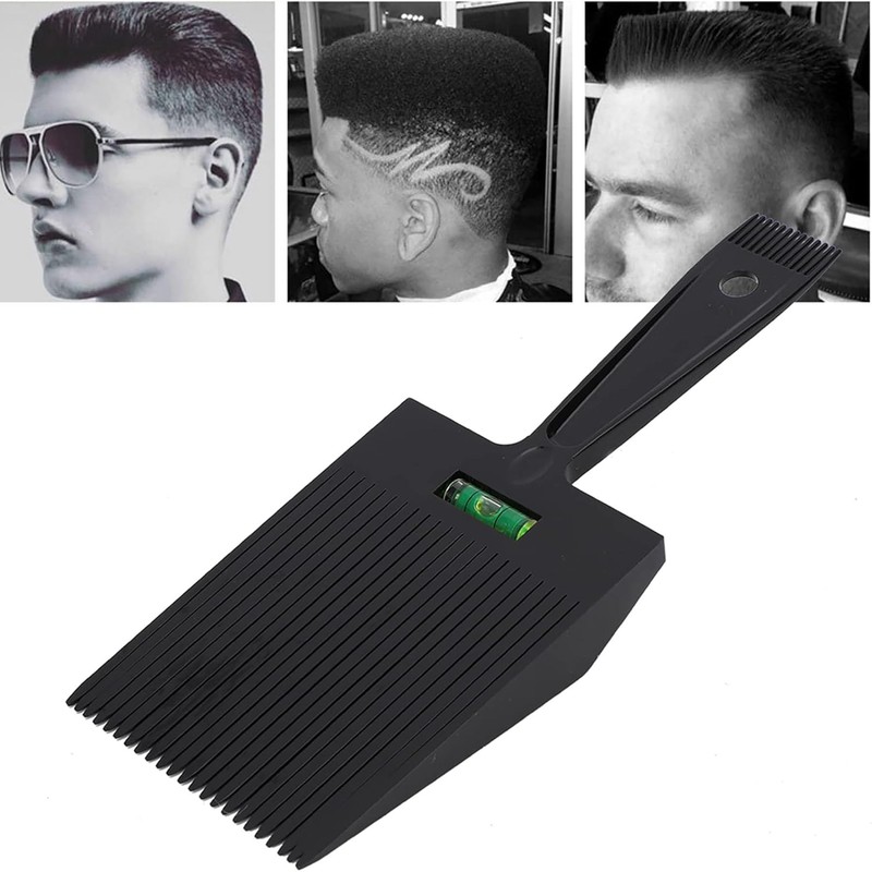 CONGGUAN Men's 2-in-1 Flat Top Guide Comb with Water Leveling