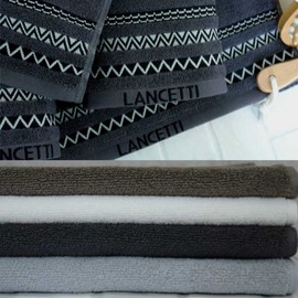 Stylish design towel black tone Bath Towel 30 Count White