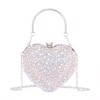 Naimo Womens Heart Bag Rhinestone Evening Bag Handbag Purse for