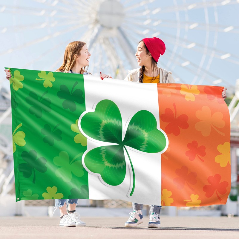 Irish Shamrock Flag (Ireland, Eire, St. Patrick's Day) - 110den