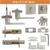 Probrico Square Entry Levers and Single Cylinder Deadbolts Combo Pack,