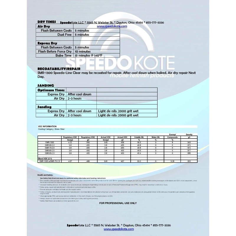 Speedokote Fast Cure High Gloss Euro Clear, quart Kit with