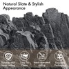 Slate Drink Coasters with Metal Holder, GOH DODD Set of