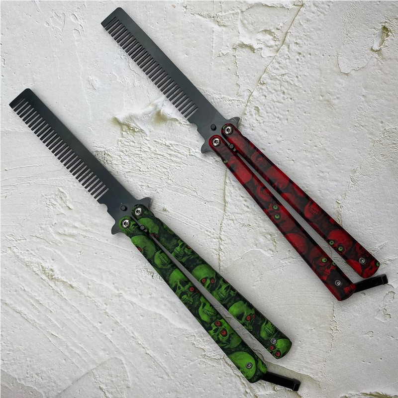 Butterfly Knife Designed Practice Trainer Comb, Portable Training Practice Hair