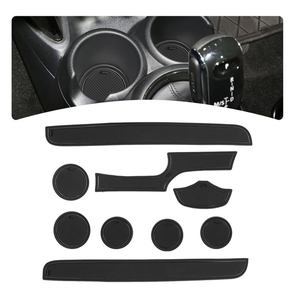 GIUD Mini Cooper F56 2015-2023 (2 Door) Anti-slip Mat Dustproof Center Console Cup Holder Mini Cooper F56 Accessories (Black)