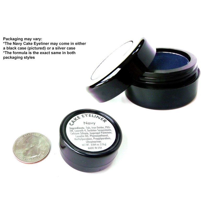 Matte Cool Dark Navy Blue Cake Eyeliner & Pressed Eyeshadow,