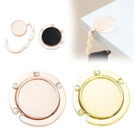 QOWUXHZ Pack of 2 Handbag Holders for Table Handbag Holder Hook Foldable Non-Slip Bag Hook Holder for Handbags Table Top Bag Holder Set Gold and Rose Gold