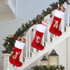 SULOLI 20 Inches Monogram Christmas Stockings with Letters,Super Soft Plush