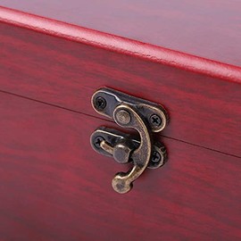 12 Pieces Horn Clasp Hook Vintage Buckle Hook Latch Hook Hasp with Screws for Wood Jewelry Box Decoration