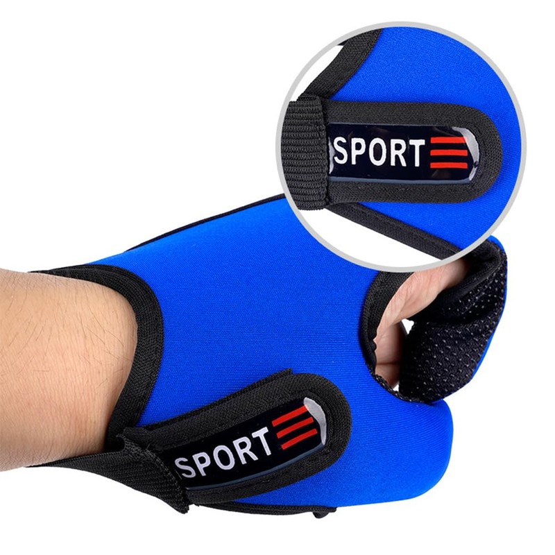 SagaSave 2 Pcs Double Finger Protector Fishing Gloves Portable Breathable