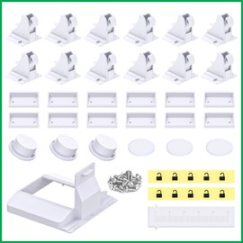 Kimsky Child Safety Cabinet and Drawers Magnet 12 Locks with 3 Keys, Invisible Magnetic Cabinet Lock, Drawer Lock for Baby and Children, No Drilling and Screws, White