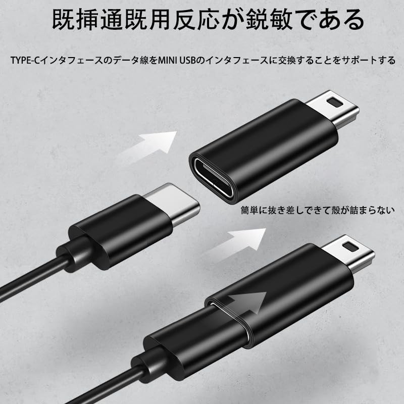 LeTradeJP 2 Pack USB C to Mini USB Adapter USB