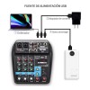 Teyun Mezclador Tarjeta De Audio De 4 Canales Bluetooth