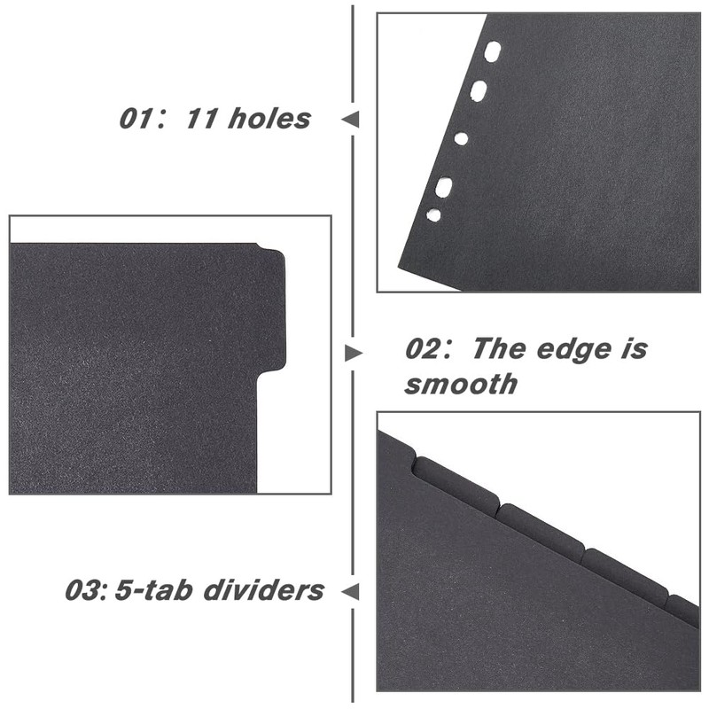 SUPERFINDINGS 20 Sheets Thick 11 Hole 5 Tabs Paper Folder