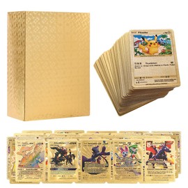 Anime Cards Set Gold Foil Cards Cartoon Game Cards Kids Trading Cards Board Game Cards Collectible Cards Gifts for Kids