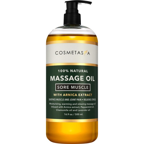 Cosmetasa Sore Muscle Massage Oil - 16.9 oz Soothes Muscle