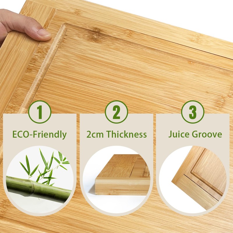 Bamboo Expandable Over The Sink Cutting Board with Juice Groove